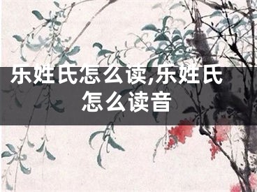 乐姓氏怎么读,乐姓氏怎么读音