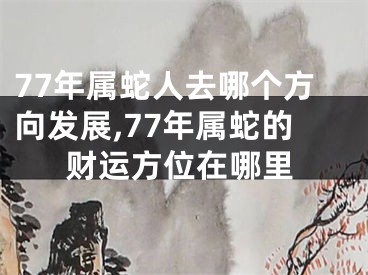 77年属蛇人去哪个方向发展,77年属蛇的财运方位在哪里