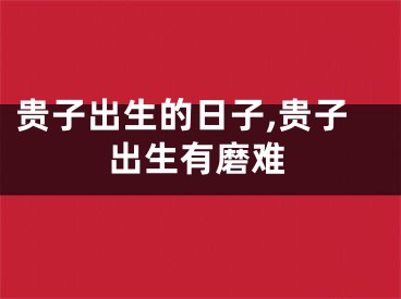 贵子出生的日子,贵子出生有磨难