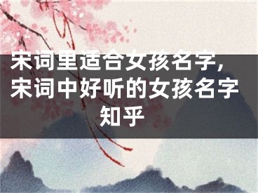 宋词里适合女孩名字,宋词中好听的女孩名字 知乎
