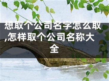 想取个公司名字怎么取,怎样取个公司名称大全