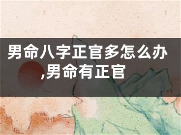 男命八字正官多怎么办,男命有正官