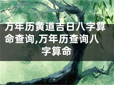 万年历黄道吉日八字算命查询,万年历查询八字算命
