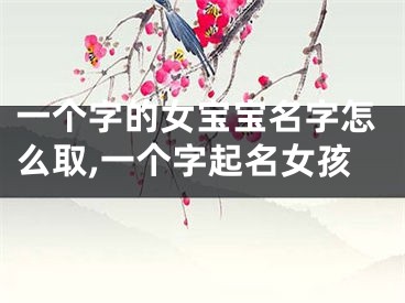 一个字的女宝宝名字怎么取,一个字起名女孩