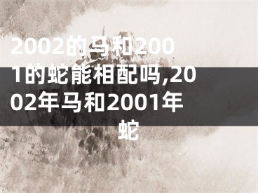 2002的马和2001的蛇能相配吗,2002年马和2001年蛇
