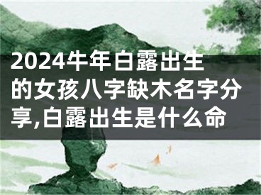 2024牛年白露出生的女孩八字缺木名字分享,白露出生是什么命