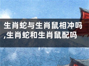 生肖蛇与生肖鼠相冲吗,生肖蛇和生肖鼠配吗