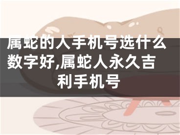 属蛇的人手机号选什么数字好,属蛇人永久吉利手机号