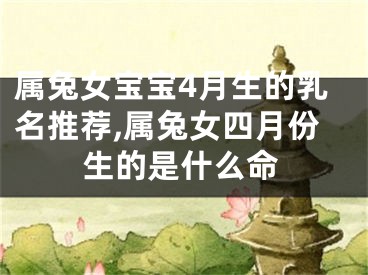 属兔女宝宝4月生的乳名推荐,属兔女四月份生的是什么命
