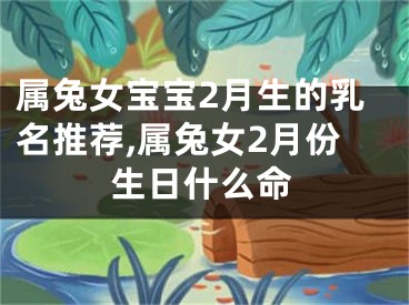属兔女宝宝2月生的乳名推荐,属兔女2月份生日什么命