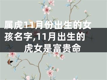 属虎11月份出生的女孩名字,11月出生的虎女是富贵命