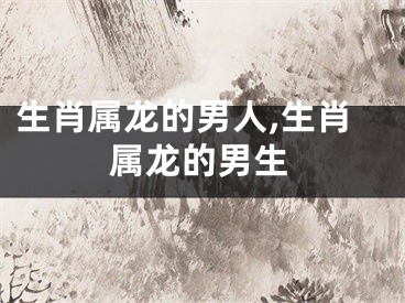 生肖属龙的男人,生肖属龙的男生