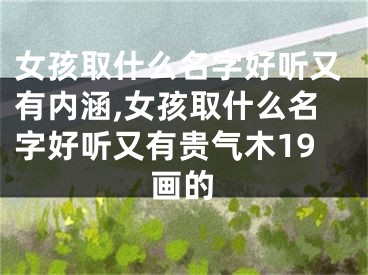 女孩取什么名字好听又有内涵,女孩取什么名字好听又有贵气木19画的