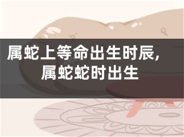 属蛇上等命出生时辰,属蛇蛇时出生