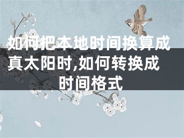 如何把本地时间换算成真太阳时,如何转换成时间格式