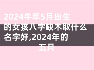 2024牛年5月出生的女孩八字缺木取什么名字好,2024年的五月