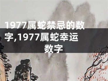 1977属蛇禁忌的数字,1977属蛇幸运数字