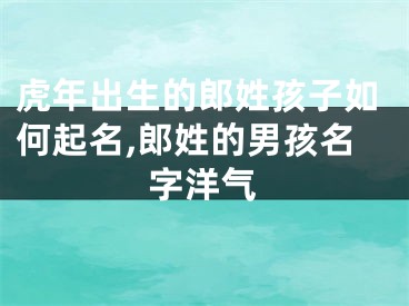 虎年出生的郎姓孩子如何起名,郎姓的男孩名字洋气