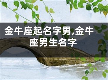 金牛座起名字男,金牛座男生名字