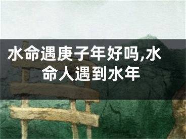 水命遇庚子年好吗,水命人遇到水年