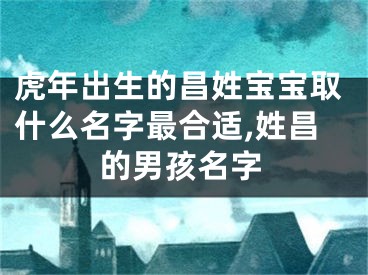 虎年出生的昌姓宝宝取什么名字最合适,姓昌的男孩名字