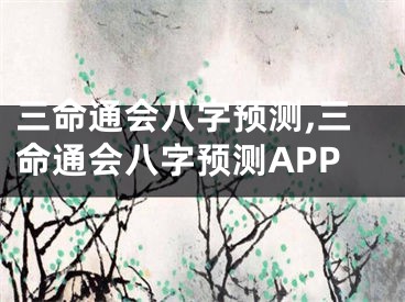 三命通会八字预测,三命通会八字预测APP