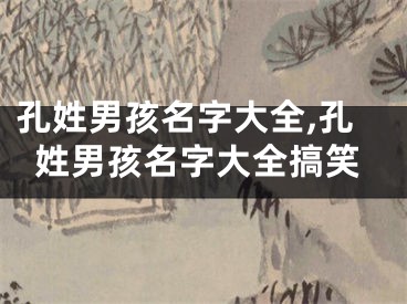孔姓男孩名字大全,孔姓男孩名字大全搞笑