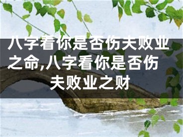 八字看你是否伤夫败业之命,八字看你是否伤夫败业之财