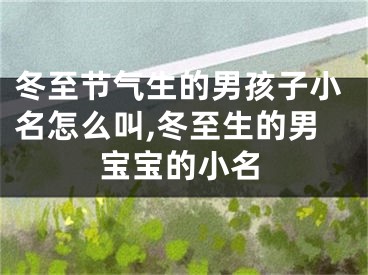 冬至节气生的男孩子小名怎么叫,冬至生的男宝宝的小名