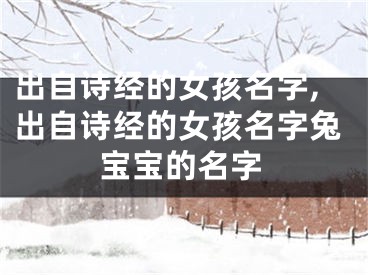 出自诗经的女孩名字,出自诗经的女孩名字兔宝宝的名字