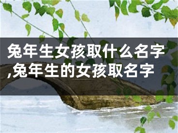 兔年生女孩取什么名字,兔年生的女孩取名字