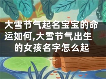 大雪节气起名宝宝的命运如何,大雪节气出生的女孩名字怎么起