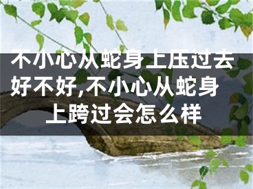 不小心从蛇身上压过去好不好,不小心从蛇身上跨过会怎么样