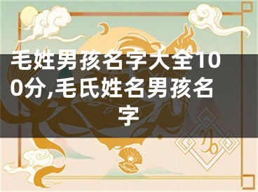 毛姓男孩名字大全100分,毛氏姓名男孩名字