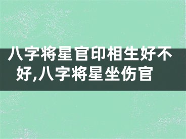 八字将星官印相生好不好,八字将星坐伤官