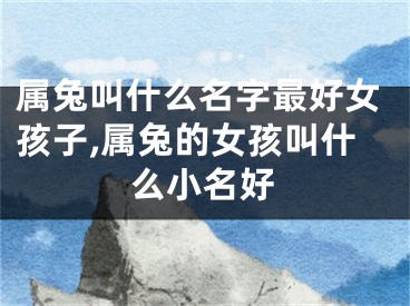属兔叫什么名字最好女孩子,属兔的女孩叫什么小名好
