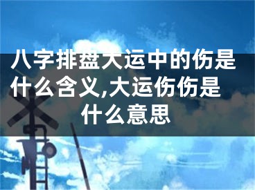 八字排盘大运中的伤是什么含义,大运伤伤是什么意思