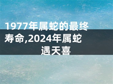 1977年属蛇的最终寿命,2024年属蛇遇天喜