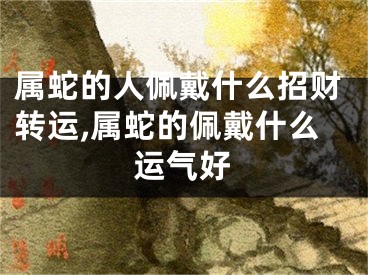 属蛇的人佩戴什么招财转运,属蛇的佩戴什么运气好