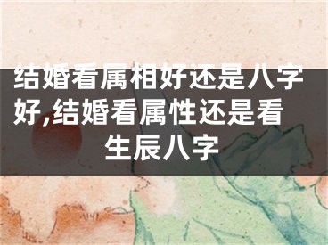 结婚看属相好还是八字好,结婚看属性还是看生辰八字