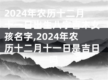 2024年农历十二月十一日出生八字喜木女孩名字,2024年农历十二月十一日是吉日吗