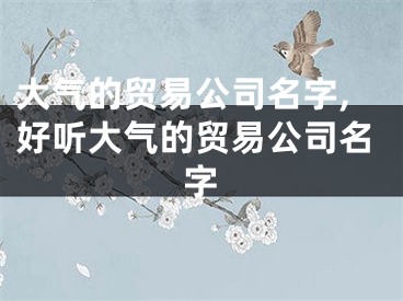 大气的贸易公司名字,好听大气的贸易公司名字