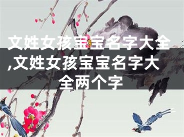 文姓女孩宝宝名字大全,文姓女孩宝宝名字大全两个字