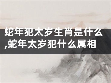 蛇年犯太岁生肖是什么,蛇年太岁犯什么属相