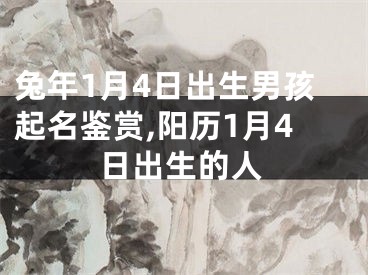 兔年1月4日出生男孩起名鉴赏,阳历1月4日出生的人