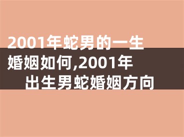 2001年蛇男的一生婚姻如何,2001年出生男蛇婚姻方向