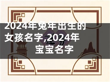 2024年兔年出生的女孩名字,2024年宝宝名字