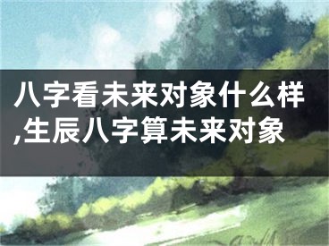 八字看未来对象什么样,生辰八字算未来对象