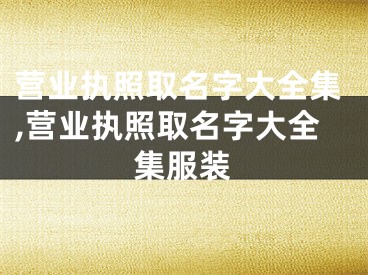 营业执照取名字大全集,营业执照取名字大全集服装