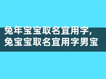 兔年宝宝取名宜用字,兔宝宝取名宜用字男宝